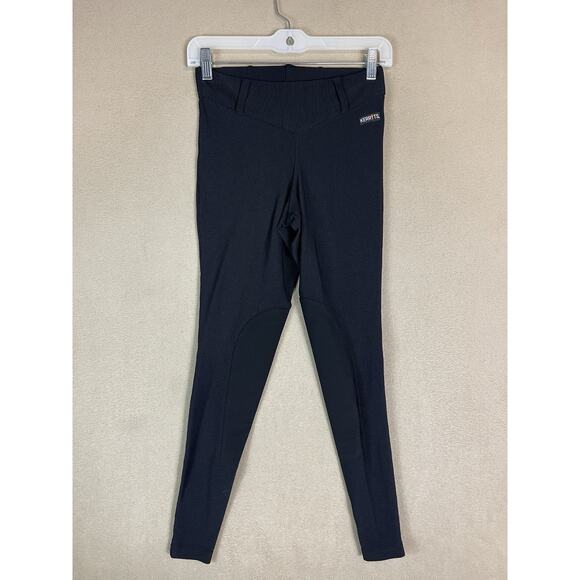 Kerrits‎ Pants Womens XS Black Riding Breeches Stretch Inside Knee Patch Legging - Picture 1 of 11